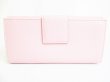 Photo2: BVLGARI Light Pink Leather Logo Clip Bifold Long Wallet #8049