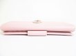 Photo6: BVLGARI Light Pink Leather Logo Clip Bifold Long Wallet #8049