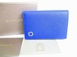 Photo1: BVLGARI Cobalt Tourmaline Leather Business Card Holder Pass Case #8056