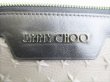 Photo12: Jimmy Choo Embossed Stars Gray and Black Leather Clutch Bag #8059