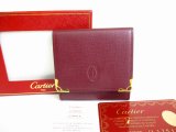 Photo: Cartier Must de Cartier Bordeaux Leather Coin Purse #8064