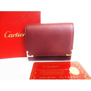 Photo: Cartier Bordeaux Leather Coin Purse #8065