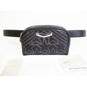 Photo: Jimmy Choo Stars Motif Black Leather Waist Back Camera Bag Purse #8086