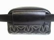 Photo2: Jimmy Choo Stars Motif Black Leather Waist Back Camera Bag Purse #8086