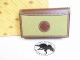 Photo: HUNTING WORLD Beige Canvas Brown Leather Gold H/W 6 Pics Key Cases #8092