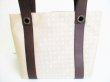 Photo2: BVLGARI Beige Canvas Brown Leather Logo Mania Tote Bag w/Pouch #8103