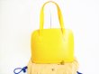 Photo1: LOUIS VUITTON Epi Yellow Leather Tote Bag Shoppers Bag Purse Lussac #8143