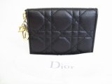 Photo: Christian Dior Lady Dior Black Leather Card Holder #8149