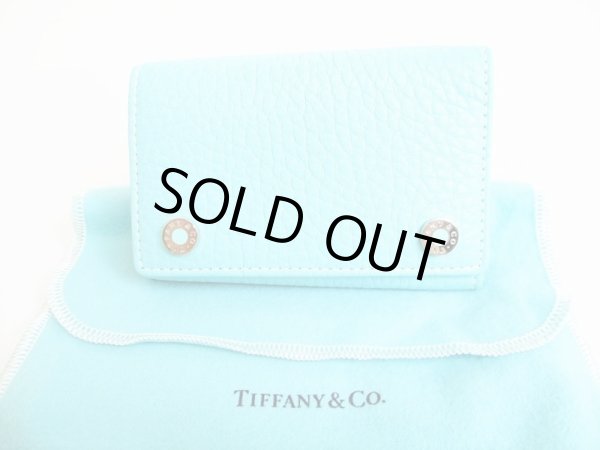 Photo1: Tiffany&Co. Blue Leather 6 Pics Key Cases #8155