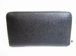 Photo2: BVLGARI BVLGARIBVLGARI Black Leather Round Zip Long Wallet #8156