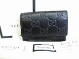 Photo: GUCCI Guccissima GG Black Leather 6 Pics Key Cases #8162