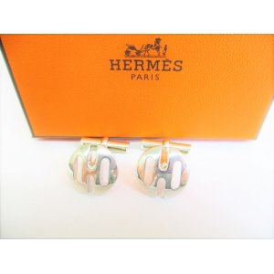 Photo: HERMES H Motif Sterling Silver Ag925 Cufflinks Cuffs #8177