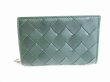 Photo2: BOTTEGA VENETA Intrecciato Green Leather Round Zip Coin Purse #8188