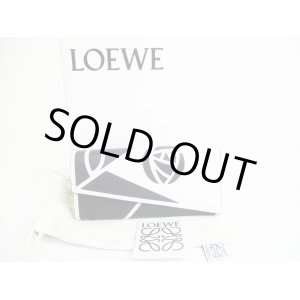 Photo: LOEWE Puzzle White Black Leather Continental Wallet Long Wallet #8192