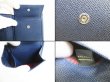 Photo9: BVLGARI Navy Blue Leather Bifold Wallet Compact Wallet #8198