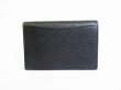 Photo2: BVLGARI Black Grain Calf Leather Business Card Case Card Holder #8213