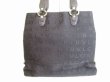 Photo2: BVLGARI Black Canvas Gold H/W Logo Mania Tote Bag w/Strap #8215