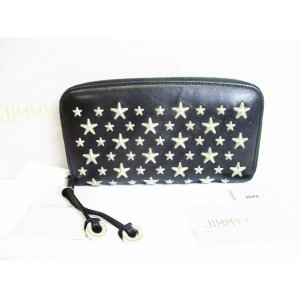 Photo: Jimmy Choo Metal Stars Black Leather Round Zip Wallet FILIPA #8222