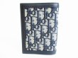 Photo2: Christian Dior Navy Blue Canvas Passport Holder Notebook Holder #8245