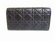 Photo2: Christian Dior Cannage Black Leather Lady Dior Chain Wallet #8255