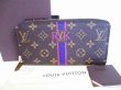 Photo1: LOUIS VUITTON Monogram Leather My LV Heritage Zippy Wallet #8258