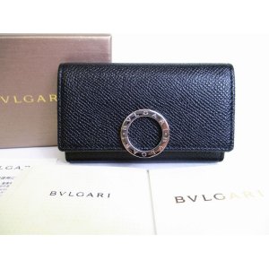 Photo: BVLGARI Black Leather Logo Clip 6 Pics Key Cases #8268