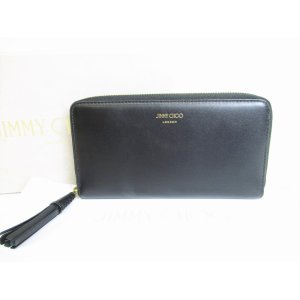 Photo: Jimmy Choo Black Leather Round Zip Wallet ATHINI #8299