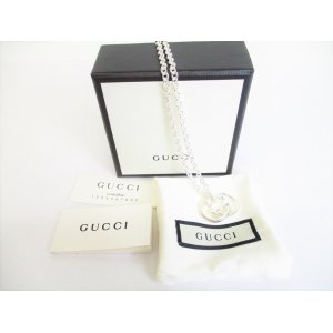 Photo: GUCCI Silver 925 Interlocking G Necklace #8301