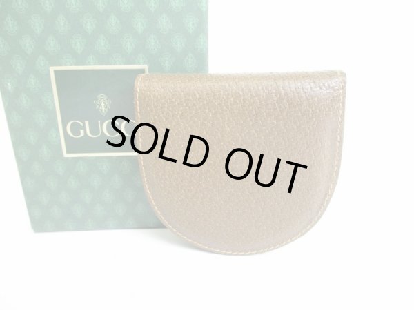 Photo1: GUCCI Vintage Olive Leather Coin Purse #8322