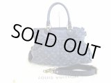 Photo: LOUIS VUITTON Black Monogram Denim Hand Bag W/strap Neo Cabby MM #8323