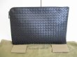 Photo1: BOTTEGA VENETA Intrecciato Gray Leather Clutch Bag Document Case #8329