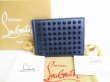 Photo1: Christian Louboutin Panettone Navy Blue Leather Bifold Bill Wallet #8335