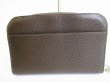 Photo2: LOUIS VUITTON Taiga Brown Leather Clutch Bag Document Case Baikal #8339