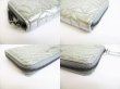 Photo7: Jimmy Choo Silver Embossed Leather Round Zip Wallet NEFER #8344