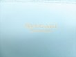 Photo10: BVLGARI Light Blue Leather Logo Clip Bifold Long Wallet #8376