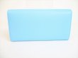 Photo2: BVLGARI Light Blue Leather Logo Clip Bifold Long Wallet #8376