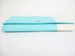 Photo5: Tiffany & Co. Blue and White Leather Bifold Long Wallet Purse #8377