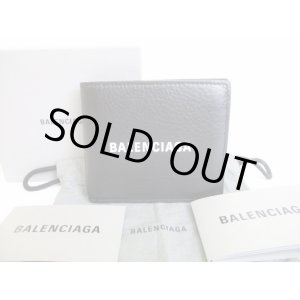 Photo: BALENCIAGA Everyday Black Leather Bifold Wallet Compact Wallet #8400