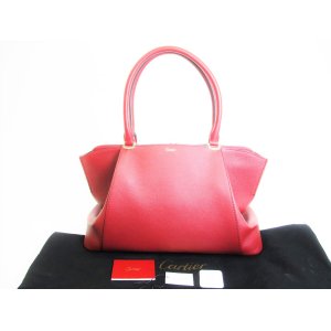 Photo: Cartier Red Spinel Taurillon Leather Hand Bag C de Cartier MM #8418
