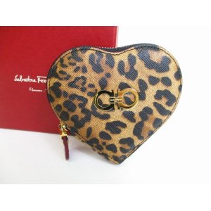 Photo: Salvatore Ferragamo Gancini Animal Print Leather Heart Coin Purse #8425