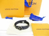 Photo: LOUIS VUITTON Monogram Eclipse Leather LV Circle Bangle Bracelet #8427