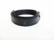 Photo4: LOUIS VUITTON Monogram Eclipse Leather LV Circle Bangle Bracelet #8427