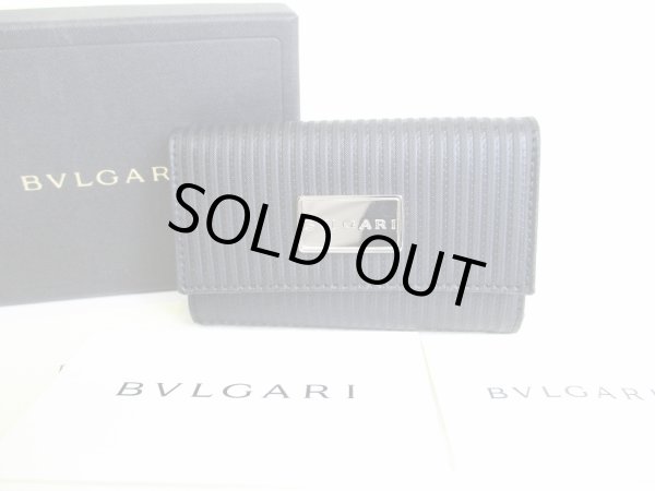 Photo1: BVLGARI Mirerige Black Leather 6 Pics Key Cases #8439