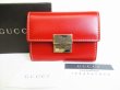 Photo1: GUCCI Vintage Red Leather Coin Purse #8441