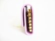 Photo3: Salvatore Ferragamo Gancini Light Purple Leather Gold H/W Key Case #8444