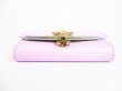 Photo5: Salvatore Ferragamo Gancini Light Purple Leather Gold H/W Key Case #8444