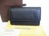 Photo: LOUIS VUITTON Ardoise Taiga Leather Multicles 6 Key Cases #8459