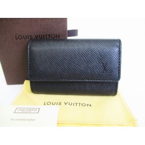 Photo: LOUIS VUITTON Ardoise Taiga Leather Multicles 6 Key Cases #8459