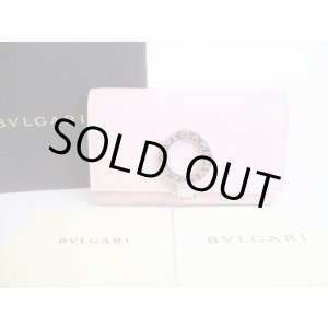 Photo: BVLGARI Light Pink Leather Logo Clip 6 Pics Key Cases #8461