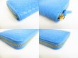 Photo7: BOTTEGA VENETA Intrecciato Light Blue Leather Round Zip Wallet #8463